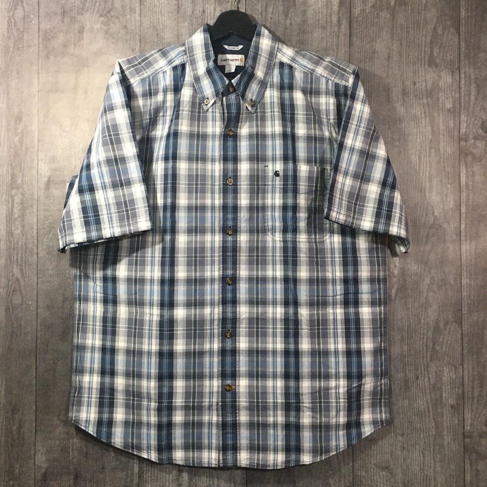 Carhartt Plaid Button Down Short Sleeve Shirt